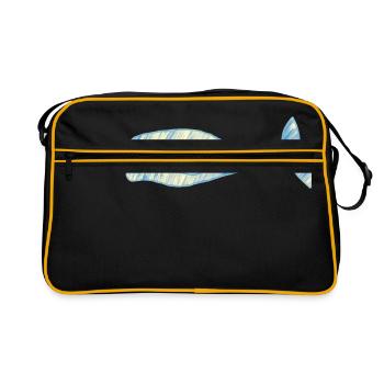 Whale or bleu cru - Sac Retro - noir/or - Devant