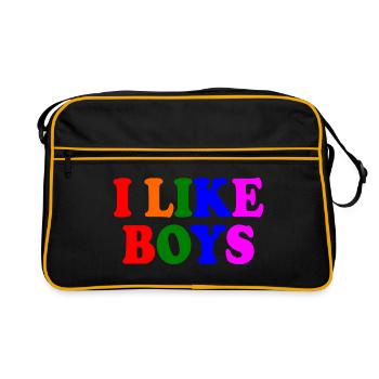 I like boys - Sac Retro - noir/or - Devant