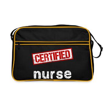 Krankenschwester - Retro Tasche - Schwarz/Gold - Vorne