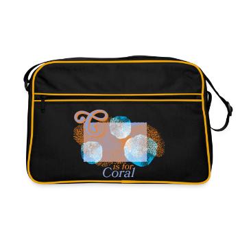 Coral magic in focus - Retro Bag - black/gold - Front
