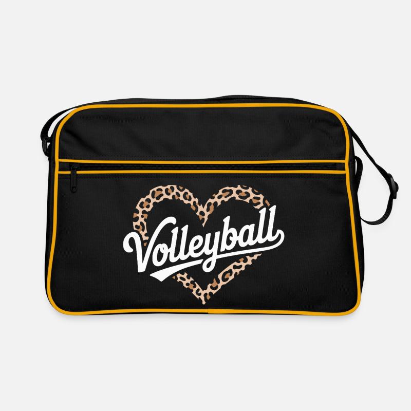 Leopard Herz Volleyball Design Retro Tasche
