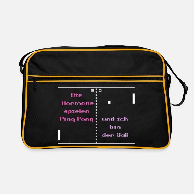 Die Hormone spielen Ping Pong und ich bin der Ball Retro Tasche