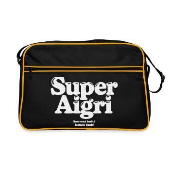 Super Embittered Often imitated never equaled humor - Retro Bag - black/gold - Front