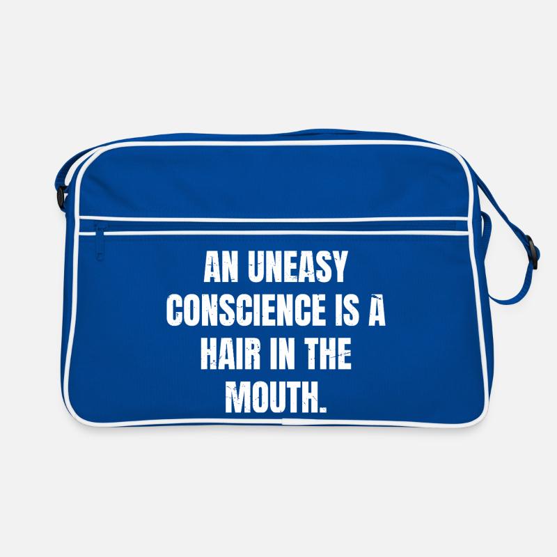 Une conscience inquiète est un cheveu dans la bouche Sac Retro