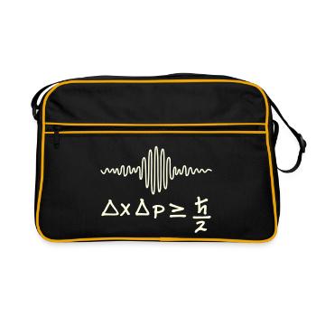 Quantum waves and uncertainty - Retro Bag - black/gold - Front