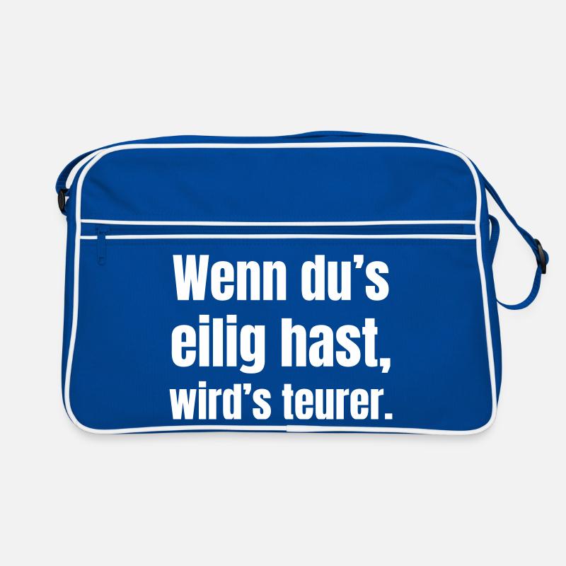 Si vous êtes pressé, cela devient plus cher. Sac Retro