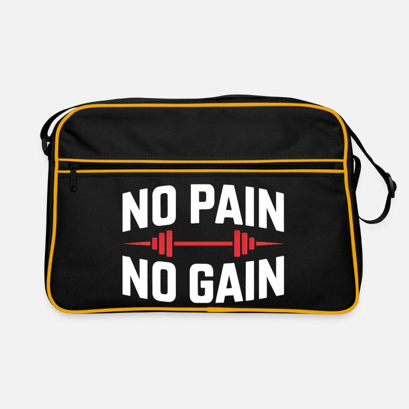Pas de douleur, pas de gain – Dicton classique de la salle de sport Sac Retro