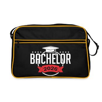 Bachelor 2026 Abschluss Promotion Sponsion - Retro Tasche - Schwarz/Gold - Vorne