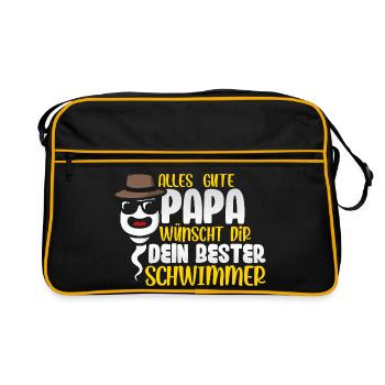 All the best dad wishes you your best swimmer - Retro Bag - black/gold - Front