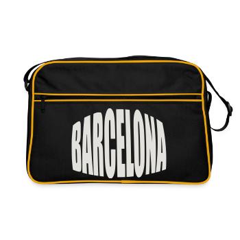 Barcelona Large Logo - Retro Bag - black/gold - Front