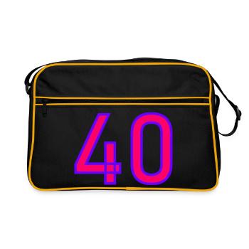 40. 40 YEARS. 40th ANNIVERSARY. 40 YEARS ANNIVERSARY. - Retro Bag - black/gold - Front