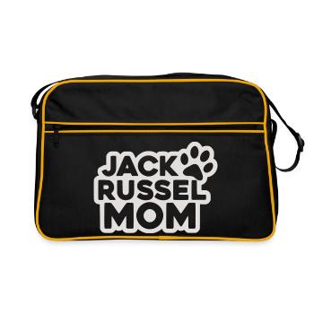 Jack Russell Mom - Retro Bag - black/gold - Front