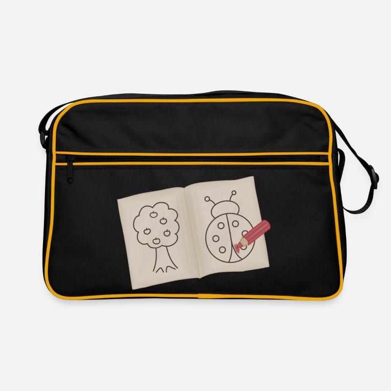 Tree and Ladybug Doodle Sketch Retro Bag