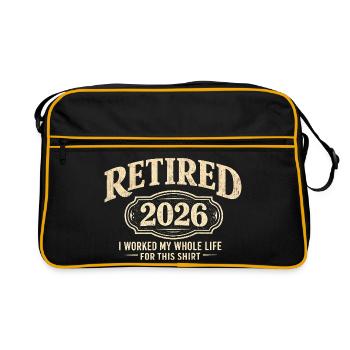Pension 2026 – c’est ce à quoi je me prépare toute ma vie - Sac Retro - noir/or - Devant