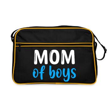 Maman de garçons - Meilleure maman - Fête des mères - Sac Retro - noir/or - Devant