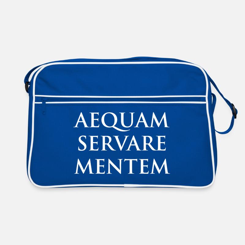 Aequam servare mentem Latin Devise T-shirt Sac Retro