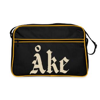 Åke Gothic Monogram Lettering - Retro Bag - black/gold - Front