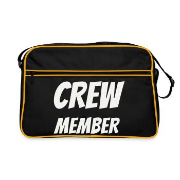 Crew Member Comic Fun Team Staff Event Festival - Retro Bag - black/gold - Front
