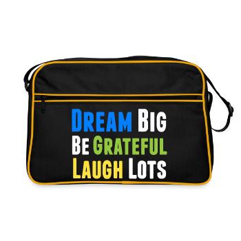 Pensée positive Motivation inspirante - Sac Retro - noir/or - Devant