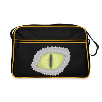 Drachenauge - Retro Tasche - Schwarz/Gold - Vorne