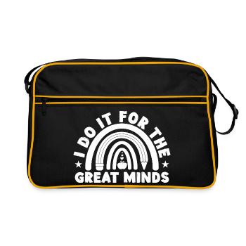 Preschool Teacher Great Minds Daycare Teacher - Retro Tasche - Schwarz/Gold - Vorne