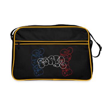 Paris Throw Up Wildstyle Mix Bubble Souvenir - Retro Bag - black/gold - Front