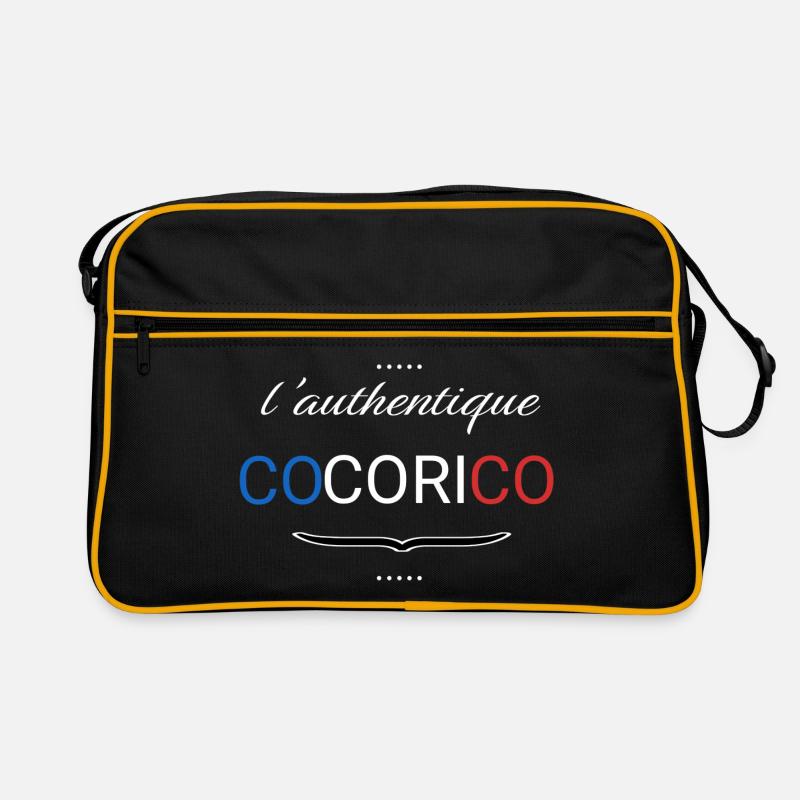 Cocorico – Design Français Minimaliste - Sac Retro - noir/or