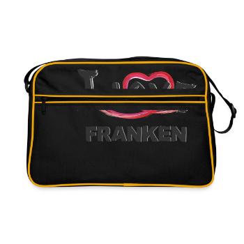 Franken - Retro Tasche - Schwarz/Gold - Vorne