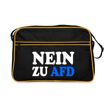 Non à afd - Sac Retro - noir/or - Devant