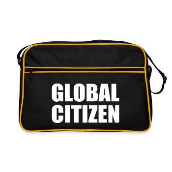 global citizen - Retro Tasche - Schwarz/Gold - Vorne