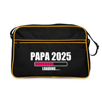 Papa 2025 - Retro Tasche - Schwarz/Gold - Vorne