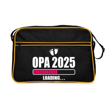 Opa 2025 - Retro Tasche - Schwarz/Gold - Vorne