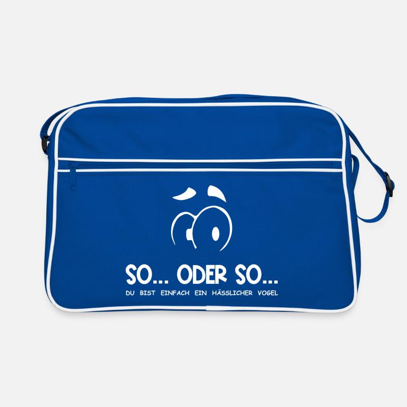 So...Oder So: Hässlicher Vogel - Weiß Retro Tasche