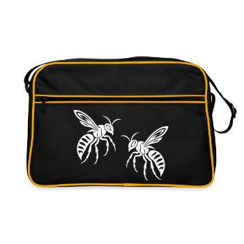 Bee Wasp - Retro Bag - black/gold - Front