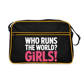 Les femmes : le pouvoir qui dirige le monde, les filles, les filles : la fille - Sac Retro - noir/or - Devant