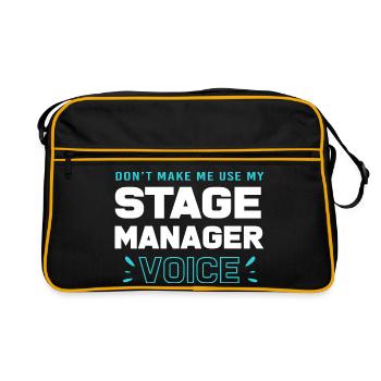 Theater Stage Manager Bühne - Retro Tasche - Schwarz/Gold - Vorne