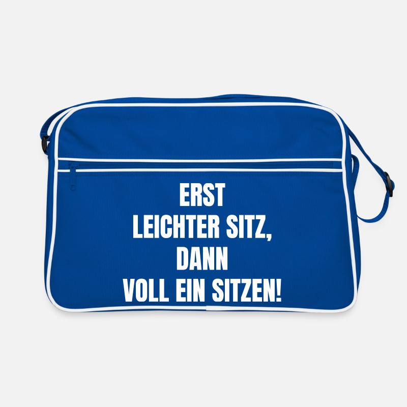 Erst Leichter Sitz Dann Voll Ein Sitzen Retro Tasche