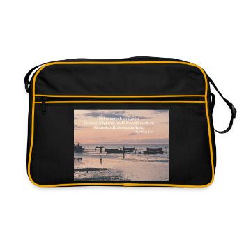 Vocation on the beach: fisher of men - Retro Bag - black/gold - Front