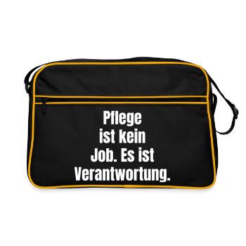 Care is responsibility - Retro Bag - black/gold - Front