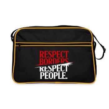 Respect Borders Respect People - Greenland - Retro Bag - black/gold - Front