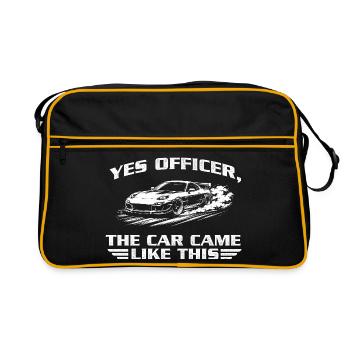 Yes Officer Car Came Like This Muscle - Sac Retro - noir/or - Devant
