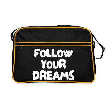 Suivez vos rêves - Sac Retro - noir/or - Devant