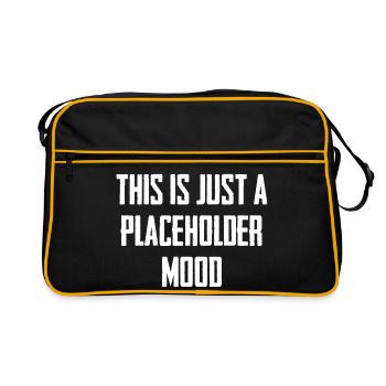 This Is Just A Placeholder Mood - Retro Bag - black/gold - Front
