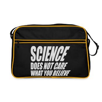 La science se moque de ce que vous croyez Logo des faits - Sac Retro - noir/or - Devant