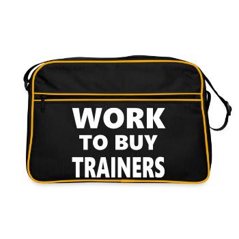 Drinking Classes: Work to Buy Trainers - Retro Bag - black/gold - Front