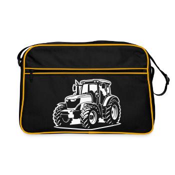 Tractor / tractor / tractor (difference picture) - Retro Bag - black/gold - Front