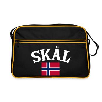 Norway Vacation Norge Fjords Travel Scandinavian - Retro Bag - black/gold - Front