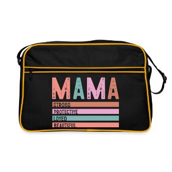 Maman Forte Protectrice Aimée - Sac Retro - noir/or - Devant