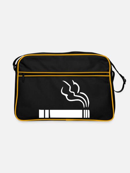 Zigarette Raucherbereich  - Retro Tasche - Schwarz/Gold