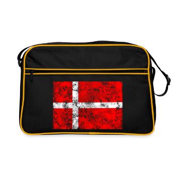 Denmark Flag Vintage - Retro Bag - black/gold - Front